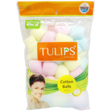 Tulips Color Cotton Ball 50 Pcs For Face Cleaning & Nail Paint Remover
