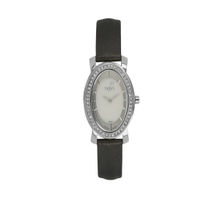Xylys Mother of Pearl Dial Black Leather Strap Watch
