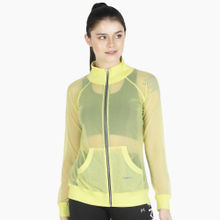 MuscleTorque Front Zipper Sweatshirt Breathable Mesh - Neon Green