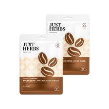 Just Herbs Coffee + Cinnamon Pollution Control Face Sheet Mask - Pack of 2