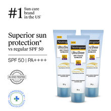 Neutrogena Ultrasheer SPF50+ PA++++ Moisturizing Face Sunscreen Oily & Sensitive Skin - Pack of 3