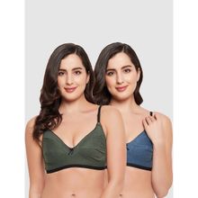 Clovia Cotton Non-Padded Non-Wired Full Cup Full Figure Bra (Pack of 2)