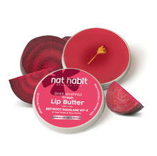 Nat Habit Beetroot Lip Butter With Desi Ghee & Honey Lip Balm For Natural Pink Lips, Lip Moisturizer