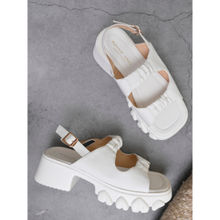Ronnie Grey Women White Solid Backstrap Sandals