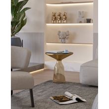 The House of Trendz Glass Bell Side Table - Multicolor