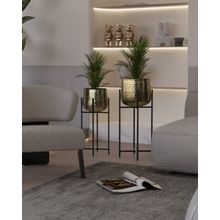 The House of Trendz Bold and Brassy Planter Set - Gold