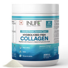 Inlife Hydrolyzed Marine Fish Collagen Peptides Powder, Clinically Proven Ingredient (unflavoured)