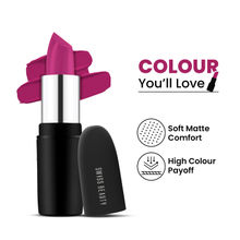 Swiss Beauty Pure Matte Lipstick , Non-Drying, Smooth Glide, Long Lasting - 204 Fuchsia Pink