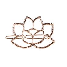Fabula Gold Tone Filigree Lotus Hair Clip/Hair Pin