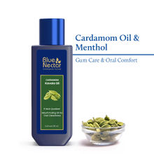 Blue Nectar Cardamom Mint Oil Pulling for Mouth, Ayurvedic Mouth Freshener & Mouthwash 9 Herbs