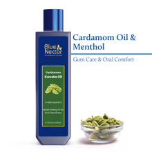 Blue Nectar Cardamom Mint Oil Pulling for Mouth, Ayurvedic Mouth Freshener & Mouthwash 9 Herbs