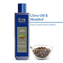 Blue Nectar Clove Oil Pulling, Ayurvedic Mouthwash with Coconut Oil for Fresh Breath - 9 Herbs