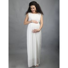 The Mom Store Pure White Maternity Dress