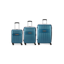 Aristocrat Atlas Teal Combination Lock Hard Trolley Bags (Set of 3) (S/M/L)