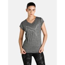 Puma Train Favourite Heather Cat Women Black T-shirt