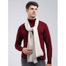 Monte Carlo White Wool Blend Woven Muffler