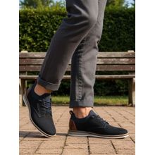 Bugatti Sione Comfort Dark Blue Premium Leather Casual Derbies