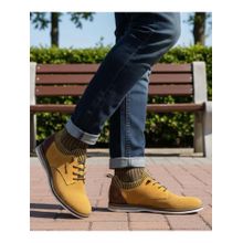 Bugatti Sione Comfort Yellow Premium Leather Casual Derbies