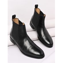 Imperio By Regal Black Men Chelsea Leather Boots