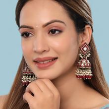 Yellow Chimes Gold-Plated Contemporary Jhumkas Earrings
