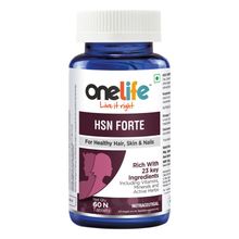 Onelife HSN Forte : For Healthy Hair, Skin And Nails (Biotin with 23 key Ingredients)