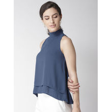Twenty Dresses By Nykaa Fashion Double Up On Layers Blue Top