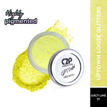 C2P Pro Uptown Loose Glitter for Eye Makeup Highly Pigmented Eyeshadow Powder - Juicy Lime 21