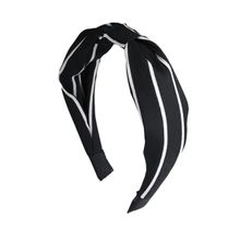 OOMPH Black and White Stripes Knotted Fashion Hair Band Head Band