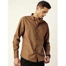 Andamen Regular Fit Brown Men Full Sleeve Stretchable Shirt