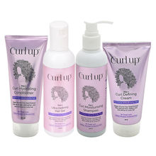 Curl Up Ultra Defining Bundle with Curly Hair Shampoo, Conditioner, Leave In Curl Cream & Hair Gel