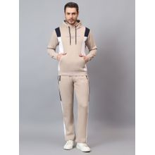 Cantabil Men Beige Regular Fit Jacket with Track Pant