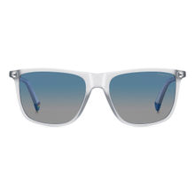 Polaroid Men Blue Rectangle Full Rim Sunglasses (55)