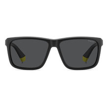 Polaroid Men Grey Rectangle Full Rim Sunglasses (58)