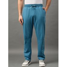 Club York Men Light Blue Solid Trackpant