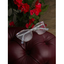 TED SMITH White Women Transparent Full Rim Cat Eye Frames (MAXINE_C2)