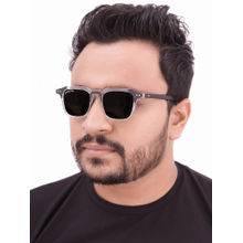 ROYALTAIL Unisex Black Glass and Black Frame Square Kingsman-01 Series Sunglasses (RT-SUNG-093) (50)
