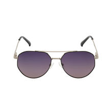 KOSCH ELEMENTE Men Silver / Blak Sunglasses with Polarised Purple Lens (58)
