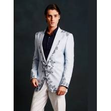 Gatsby Collection Blue Embroidered Gc Blazer