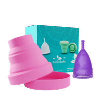 FemiSafe Menstrual Cup (Small) & Sterilization Cup Combo