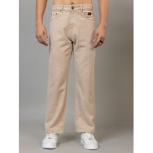 Club York Beige Straight Fit Denim Jeans