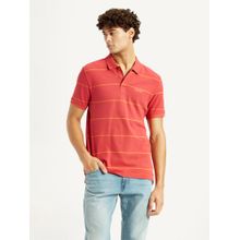 Levi's Men's Striped Coral Slim Fit Polo T-Shirts