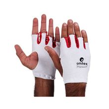 Omtex Cricket White Inner Gloves Cut Fingures - Professional