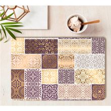 Smartserve Printed Rectangular MDF Wooden Placemats 11.5 x 17.5 Inch, Set of 4