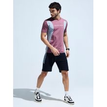 DOMIN8 Men Red Polyester Graphic Slim Fit T-Shirt