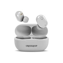 Crossloop Active Noise Cancellation(ANC) TWS Earbuds Touch Control Splash Proof(Clear White)