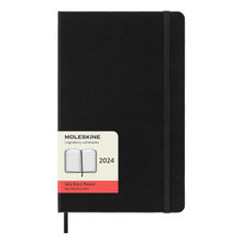 Moleskine Classic Large Hard Cover Daily 12 Months Planner 2024 - Black