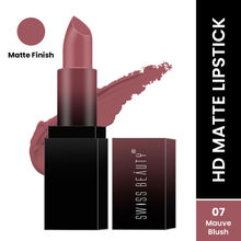 Swiss Beauty HD Matte Lipstick , High Coverage , Lightweight - 07 Mauve Blush