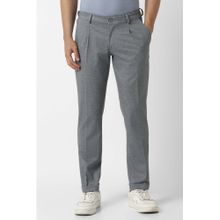 Van Heusen Men Grey Textured Chinos