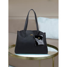 Yelloe Black Multi Compartment Womens Handbag With Mini Bag