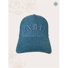 Maatir Blue Denim Embroidered India Premium Baseball Cap